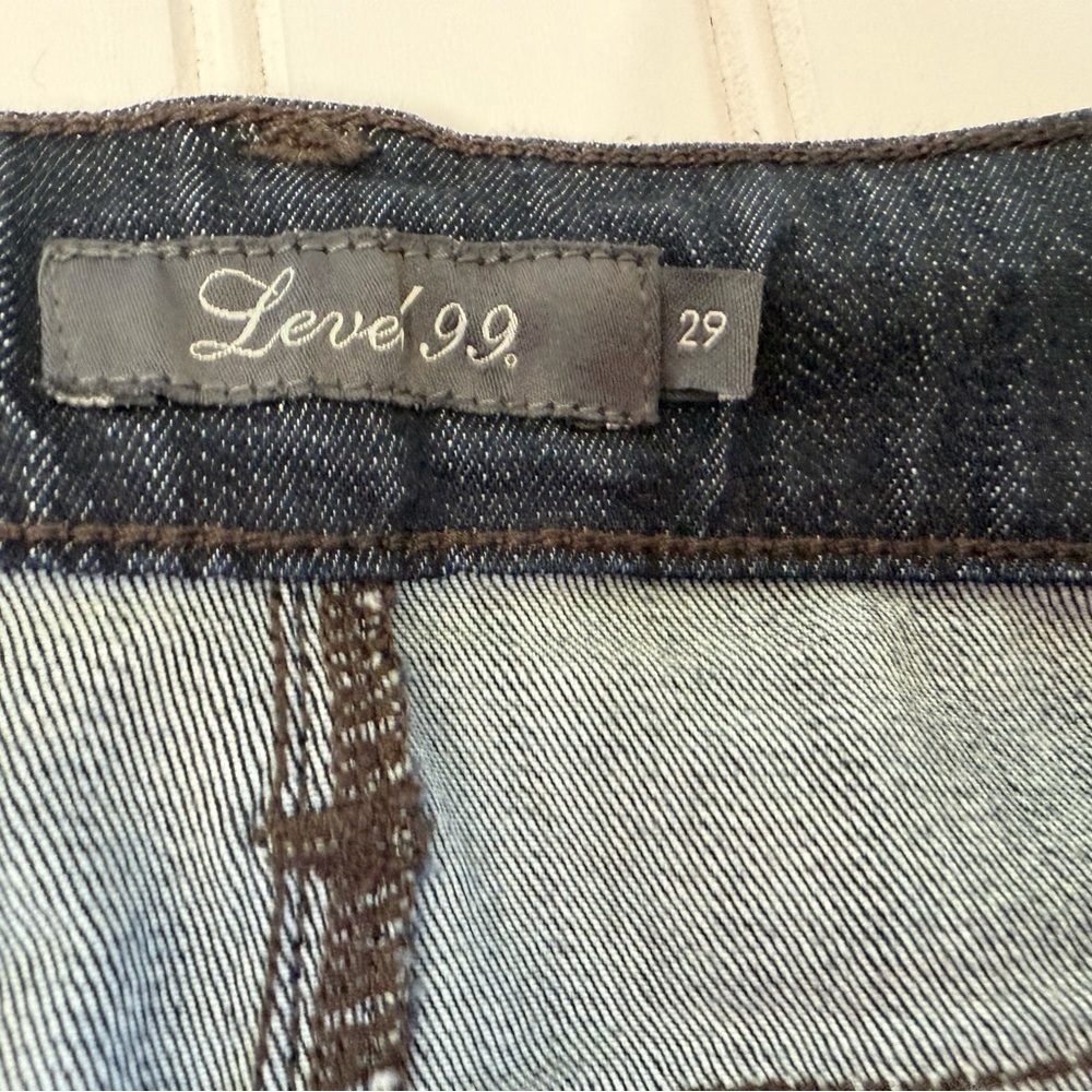 LEVEL 99 Anthropologie DENIM Jean SKIRT Pencil 29 1244 - Picture 2 of 3